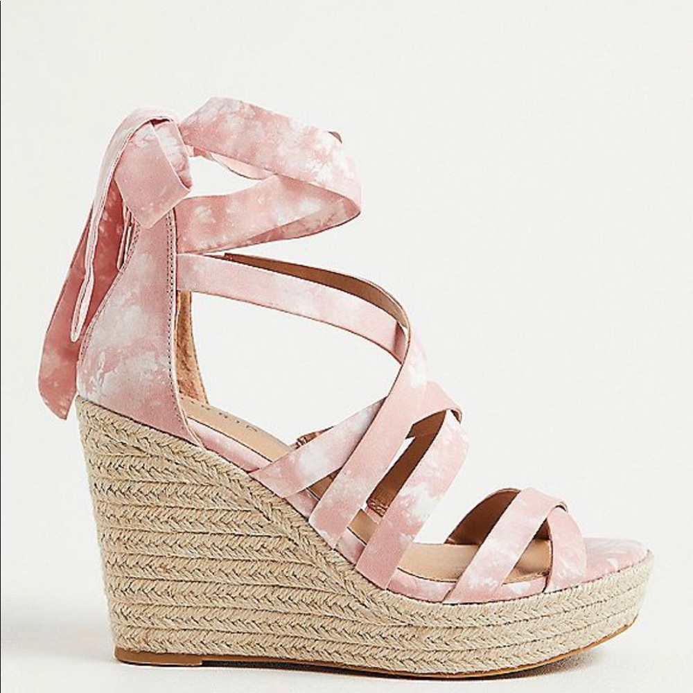 BLUSH TIE-DYE ANKLE WRAP ESPADRILLE